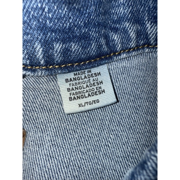 Levis Jacket Mens XL Blue Denim Trucker‎ Light Wash Stretch Adjustable Pc9-39760 - Picture 4 of 6